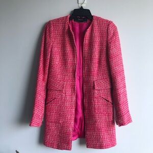 Zara Collection Pink Tweed Blazer